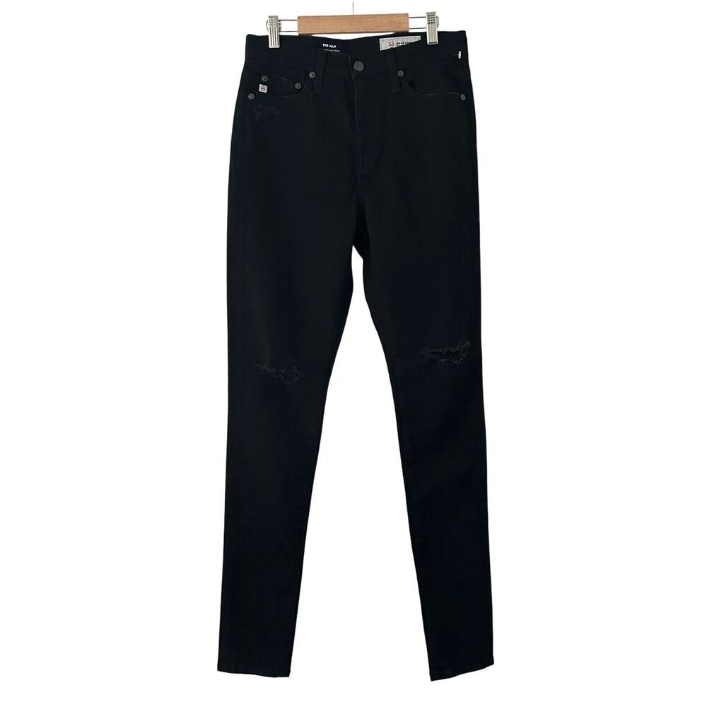 AG Adriano Goldschmied The Mila Super High-Rise Skinny Black Jeans 26 NWOT
